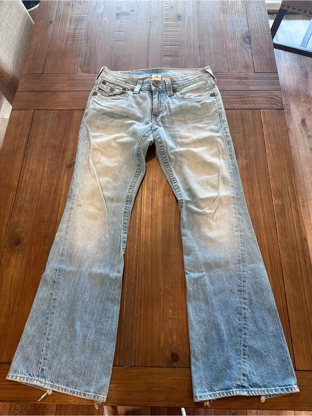 True Religion Vintage Flare Bootcut Jeans Light Wash Made in USA